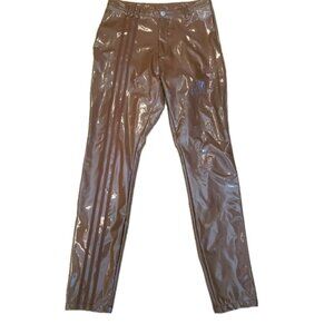 Adidas x Ivy Park Icy Park Wild Brown Latex Pants M Beyonce Stretchy 29 Inseam
